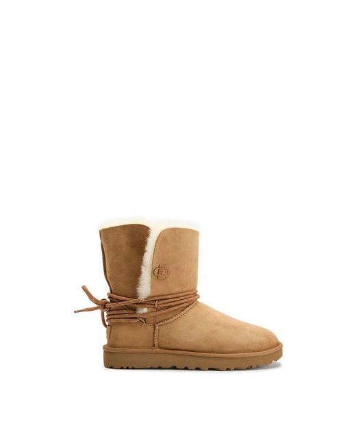 Ugg White Bailey Tie Boots