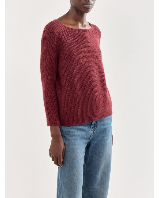 Weekend by Maxmara Red Xeno Mohair Blend Jumper Burgundy