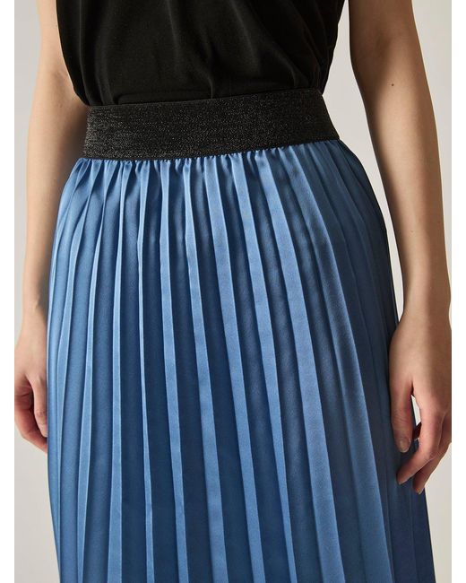 James Lakeland Blue Pleated Maxi Skirt