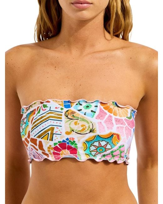 Seafolly White Beachboheme Tube Top