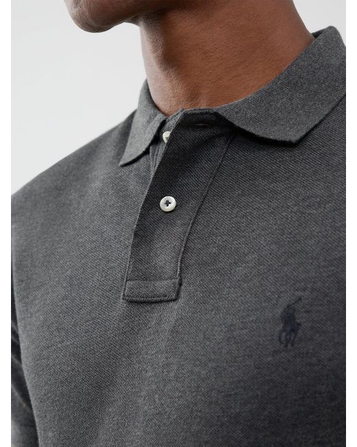 Polo Ralph Lauren Black Slim Fit Polo Shirt for men