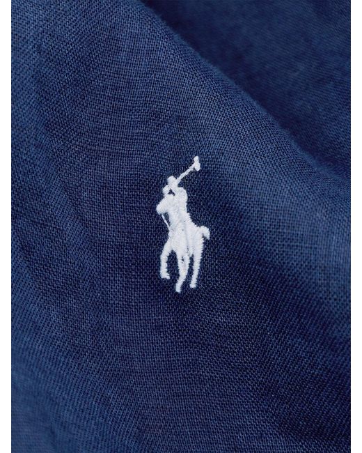 Polo Ralph Lauren Blue Custom Fit Shirt for men