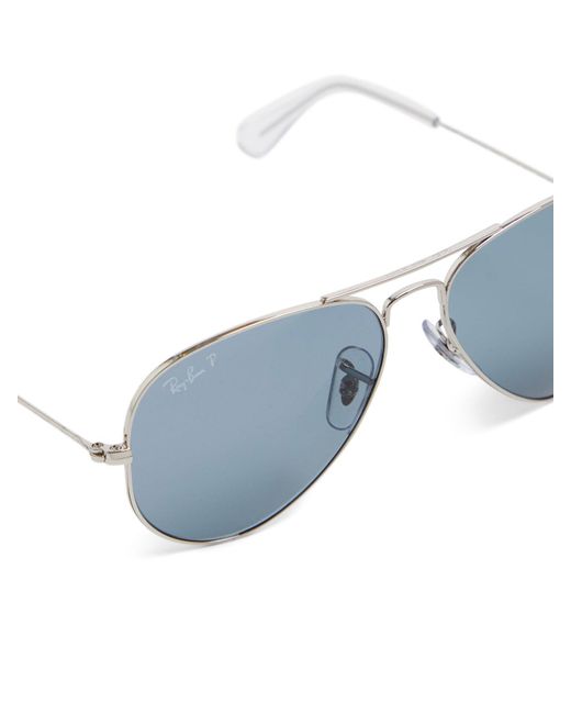 Ray-Ban Blue Women's Rb3025 Aviator Polarised Large Metal Sunglasses