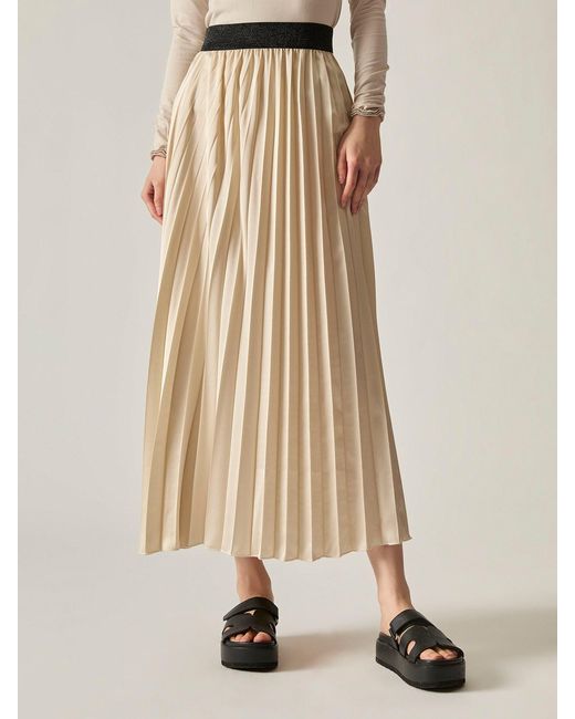 James Lakeland Natural Pleated Maxi Skirt
