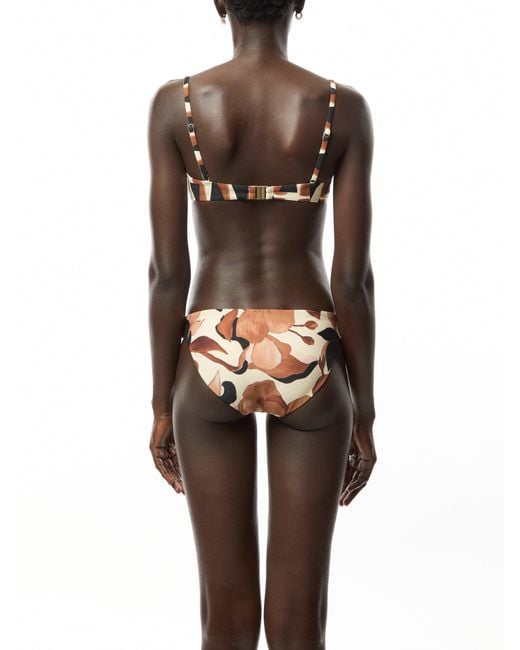 Seafolly Brown Women's Underwire Bra Print Bikini Top