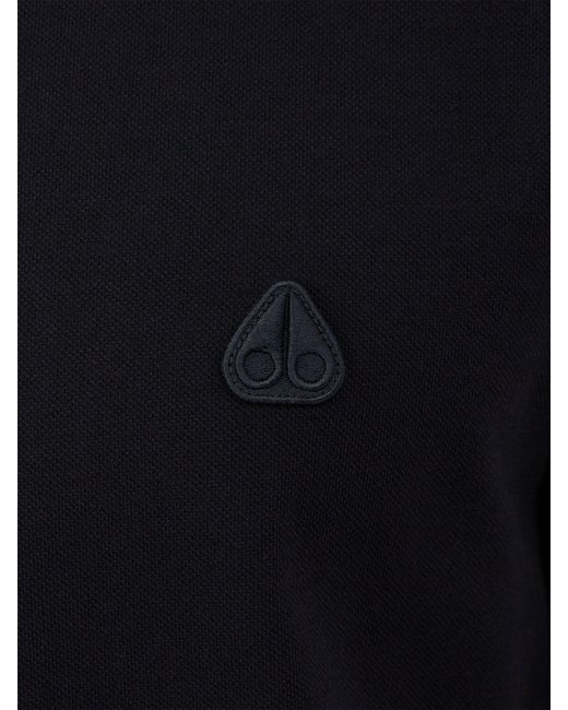Moose Knuckles Black Yul Polo for men