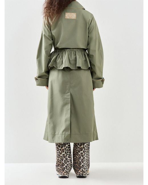 Damson Madder Green Myrtle Trench Coat