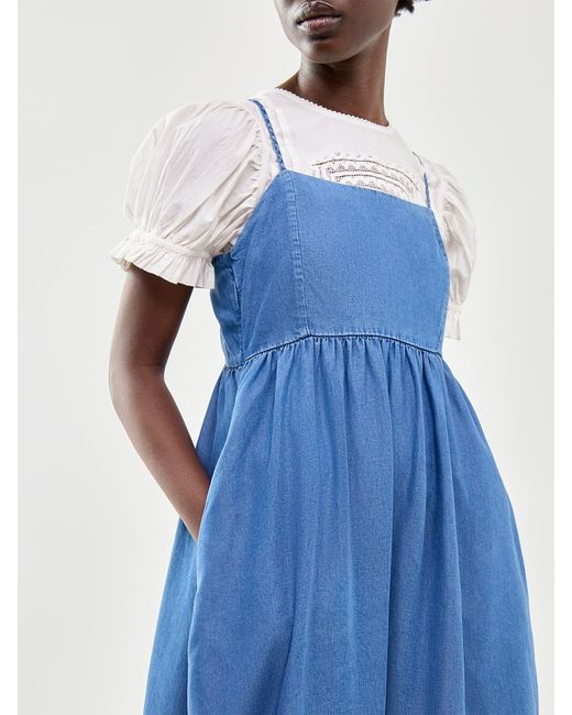 SELECTED Blue Janna Sleeveless Ankle Dress