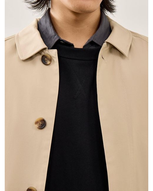 SELECTED Black Crew Neck Sweatshirt for men