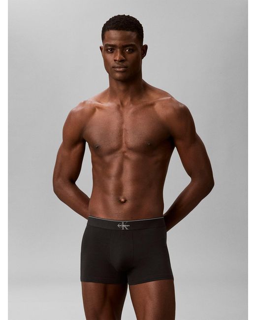 Calvin Klein Black Ck Stretch Trunks 3 Pack for men