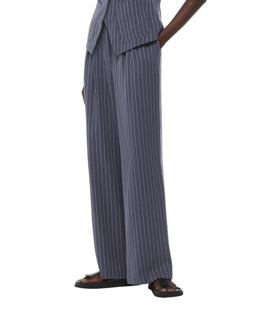 Whistles Blue Women's Lottie Pinstripe Trouser