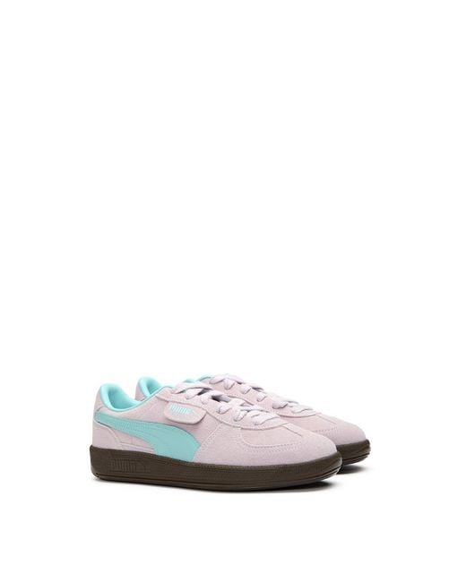 PUMA White Palermo Suede Trainers