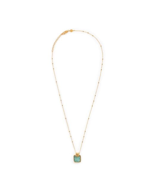 Missoma White Amazonite Lena Charm Necklace