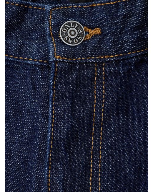 Only & Sons Blue Onscarl Balloon Rinse 6916 Shorts for men