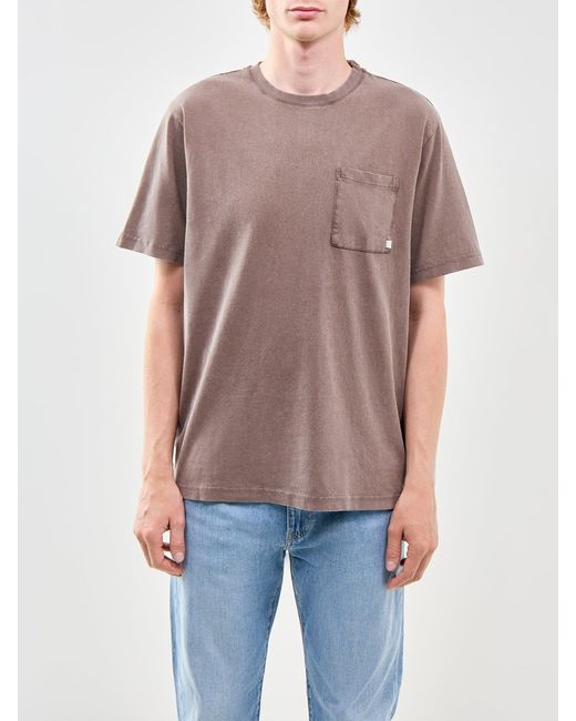 Farah Pink Stacy Garment Dyed Pocket T-Shirt for men