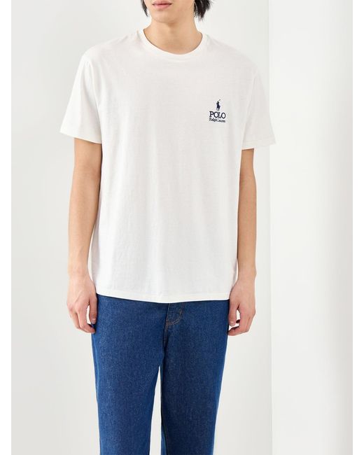 Polo Ralph Lauren White Logo T-Shirt Cream for men