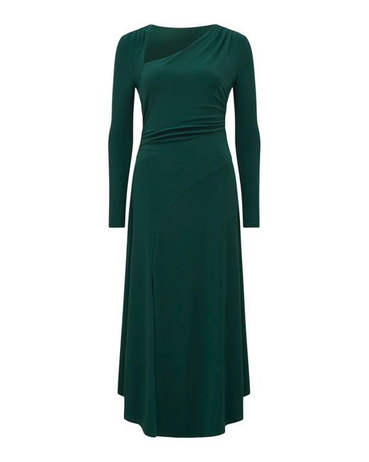 Forever New Green Women's Sawyer Asymmetrical Drape Dress