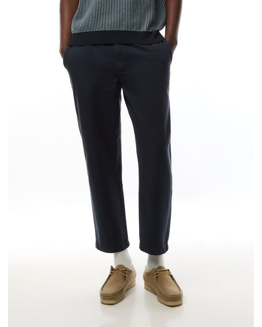 Wax London Black Kurt Trouser Organic Cttn Twill for men