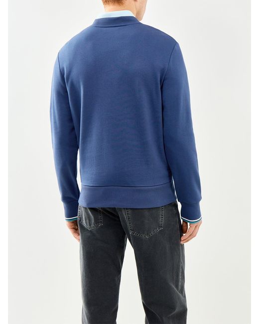 Fred Perry Blue Crew Neck Sweatshirt for men