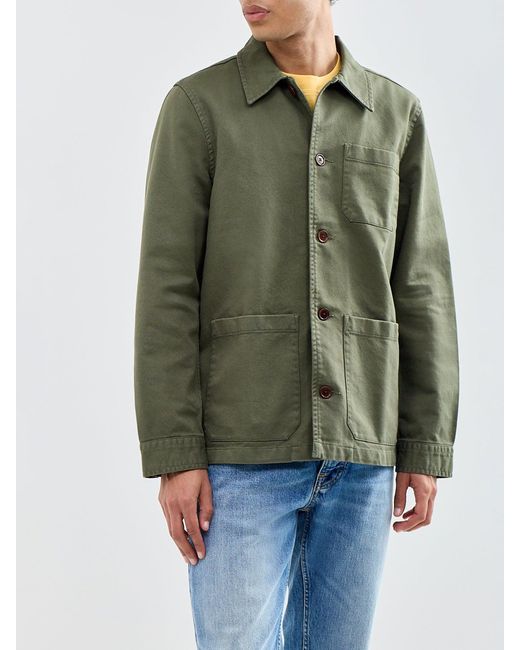 Nudie Jeans Green Barney Worker Jacket for men