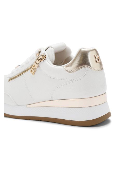 KG by Kurt Geiger White Lina2 Lace Up Trainers
