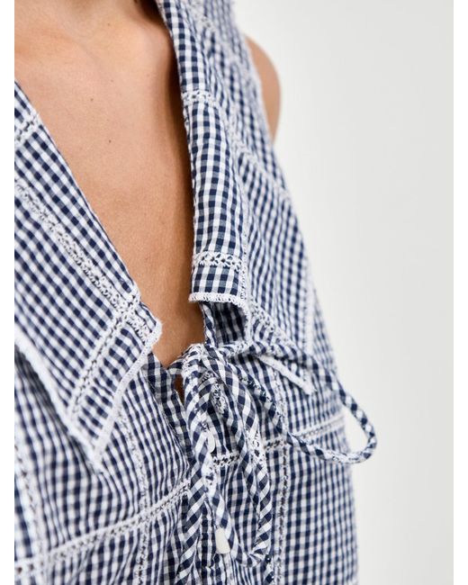 Free People Blue Waiting For Me Top