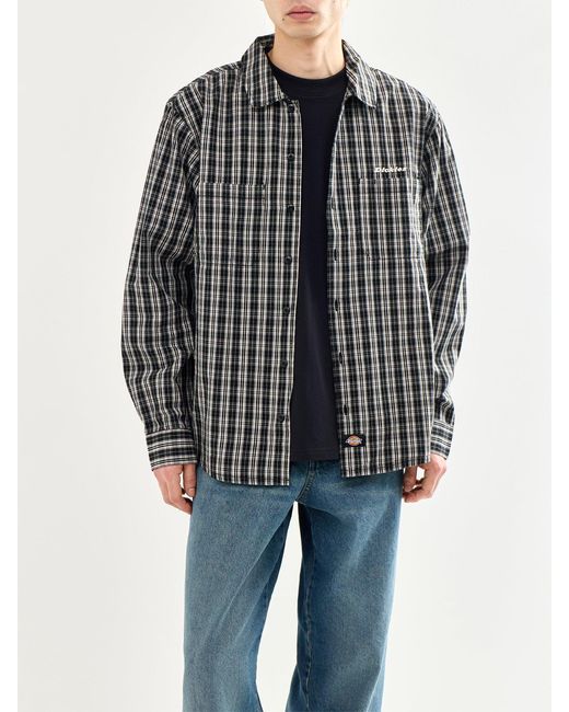 Dickies Gray Wellsville Long Sleeve Shirt for men