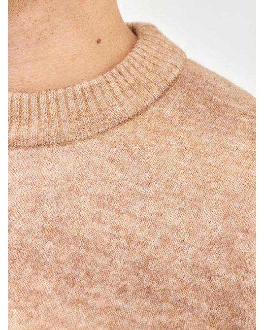 SELECTED Natural Space Dyed Crew Neck Sweater for men