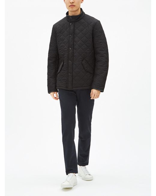 Barbour Black Powell Quilted Jacket for men