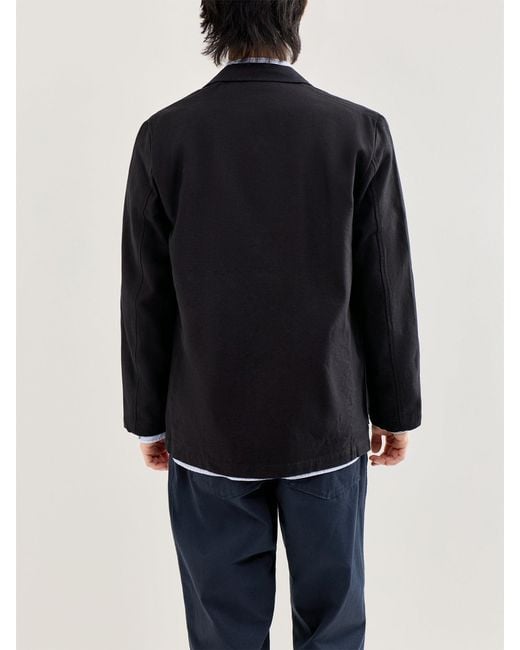 Universal Works Black Dockside Overshirt for men
