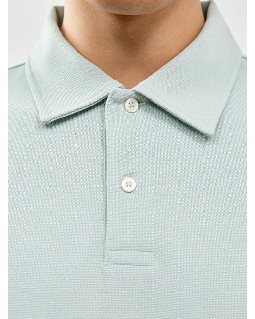 SELECTED Blue Aiden Polo Shirt for men