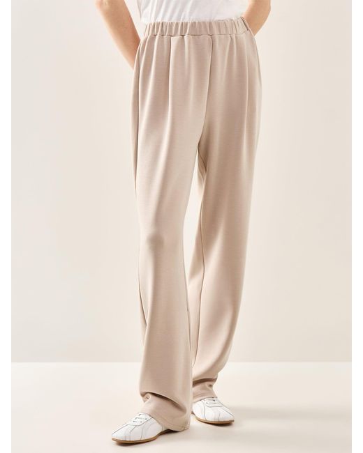 SELECTED White Tenny High-Waist Trousers Cream
