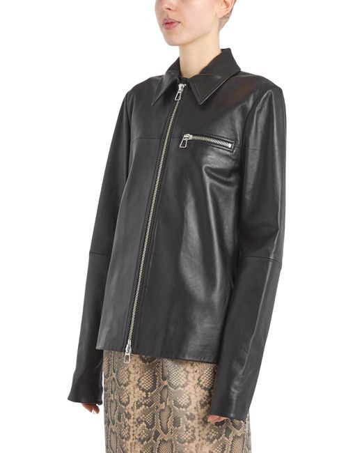 Sportmax Black Women's Gel Leather Jacket