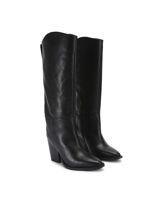 Carvela Kurt Geiger Black Women's Reign Leather Knee-high Boots