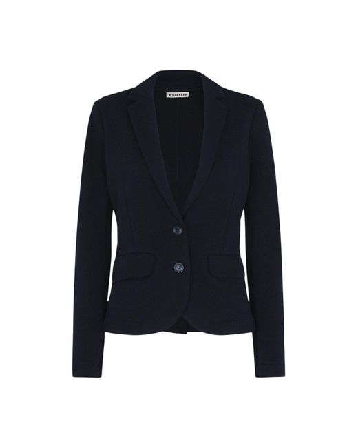 Whistles Blue Women's Slim Jersey Jacket