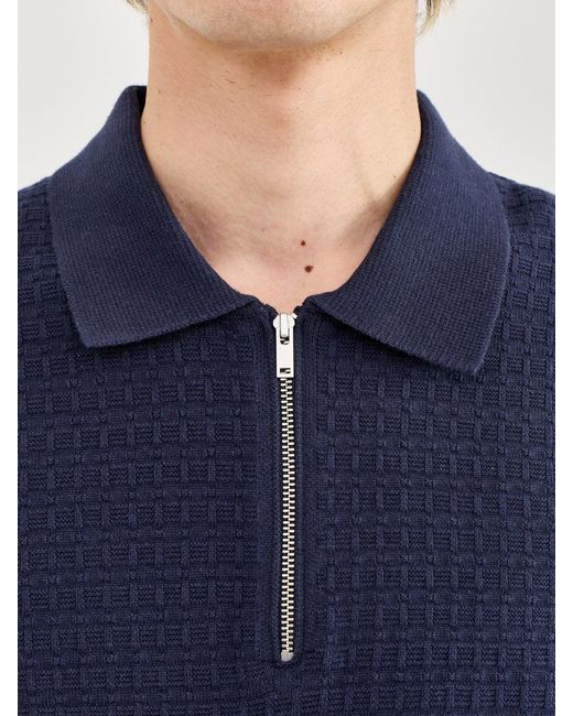 Only & Sons Blue Menu Structure Polo Shirt for men