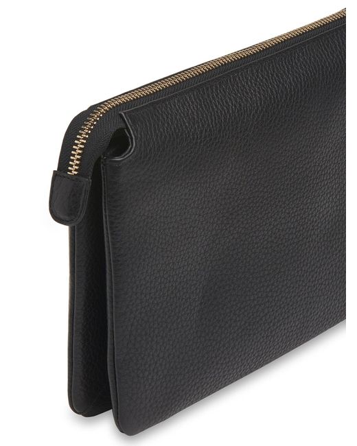 Whistles Black Women's Elita Double Pouch Clutch