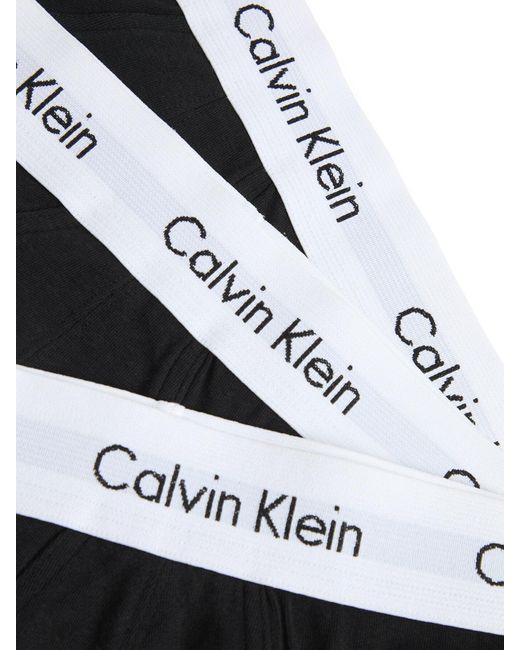 Calvin Klein Black Three Pack Hip Briefs for men