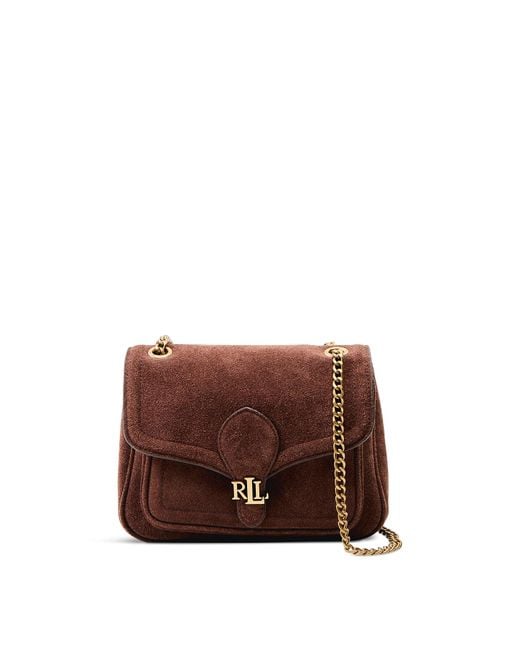 Ralph Lauren Brown Bradley Suede Small Shoulder Bag