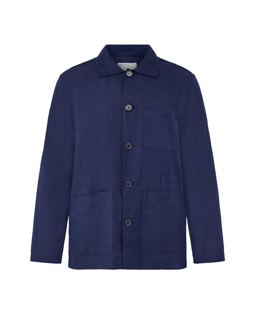 Universal Works Blue Bakers Overshirt for men