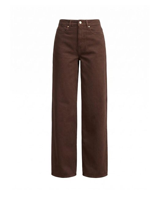 Forever New Brown Gia High Rise Wide Leg Jeans