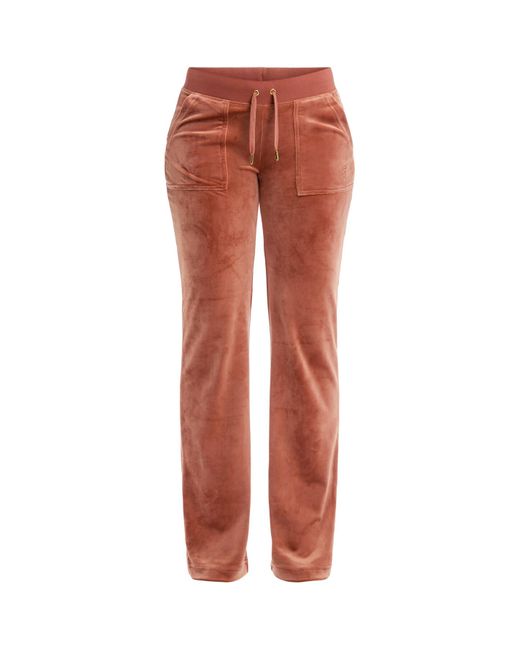 Juicy Couture Orange Women's Gold Del Ray Pocketed Pant Classic Velour