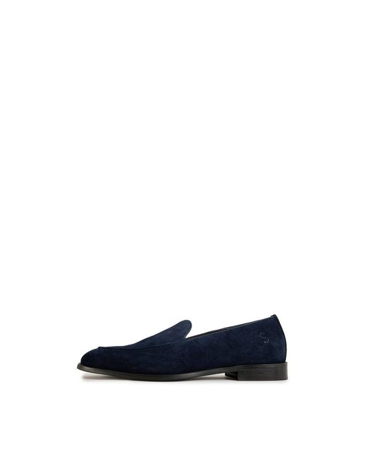 Simon Carter Blue Fes Loafer Suede Shoes for men