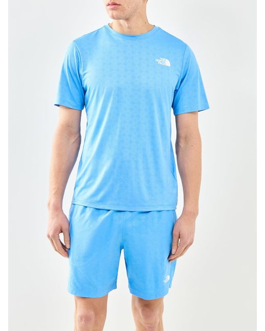 The North Face Blue Pentadome Embossed Short Sleeve T-Shirt for men