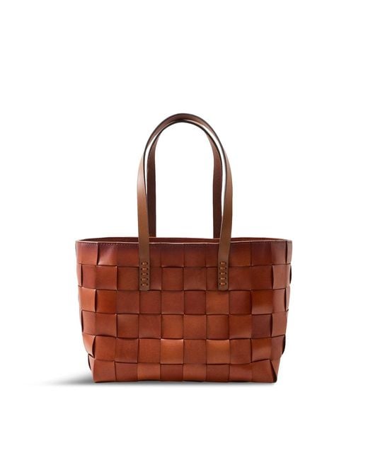 Dragon Diffusion Brown Japan Suede Box Weave Basket Bag