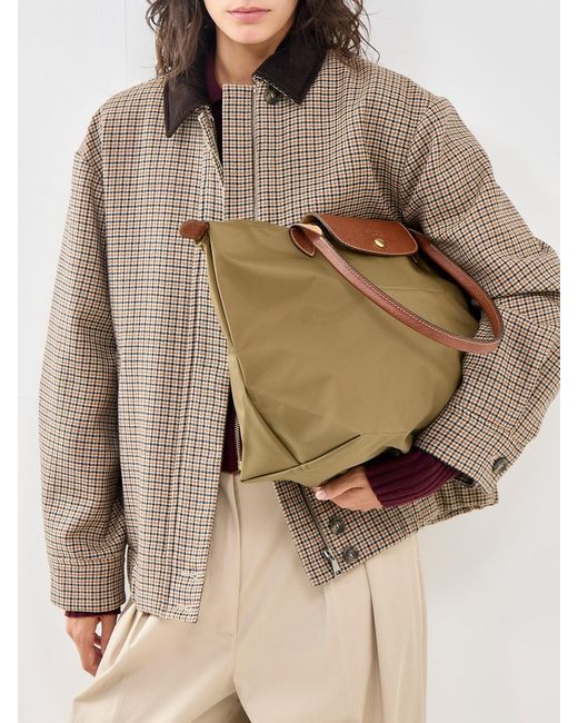 Longchamp Brown Le Pliage Original Shoulder Bag L