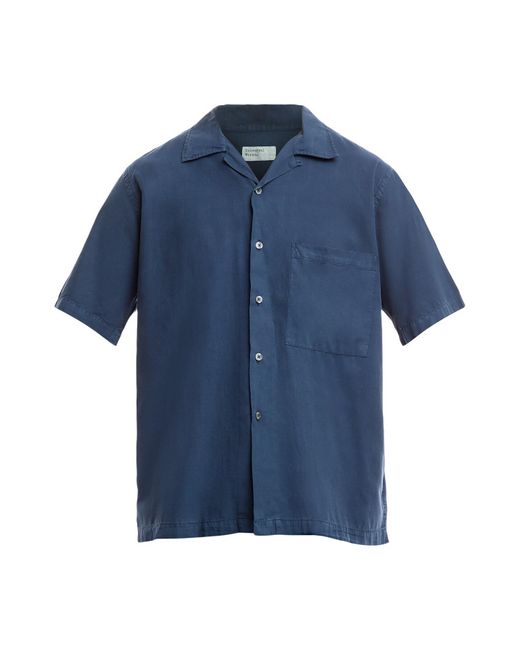 Universal Works Blue Men's Gardenia Lycot Camp Ii Shirt for men