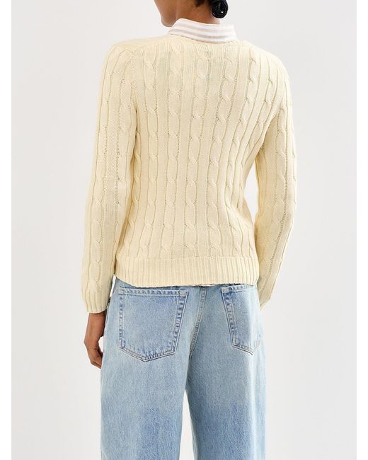 Polo Ralph Lauren White Julianna Crew Neck Jumper