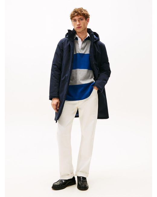 Tommy Hilfiger Blue Water Repellent Thermal Padded Parka for men