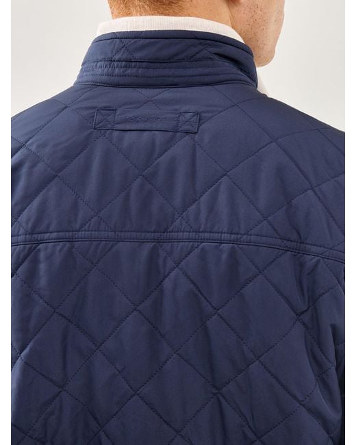 Gant Blue Quilted Windcheater Jacket for men
